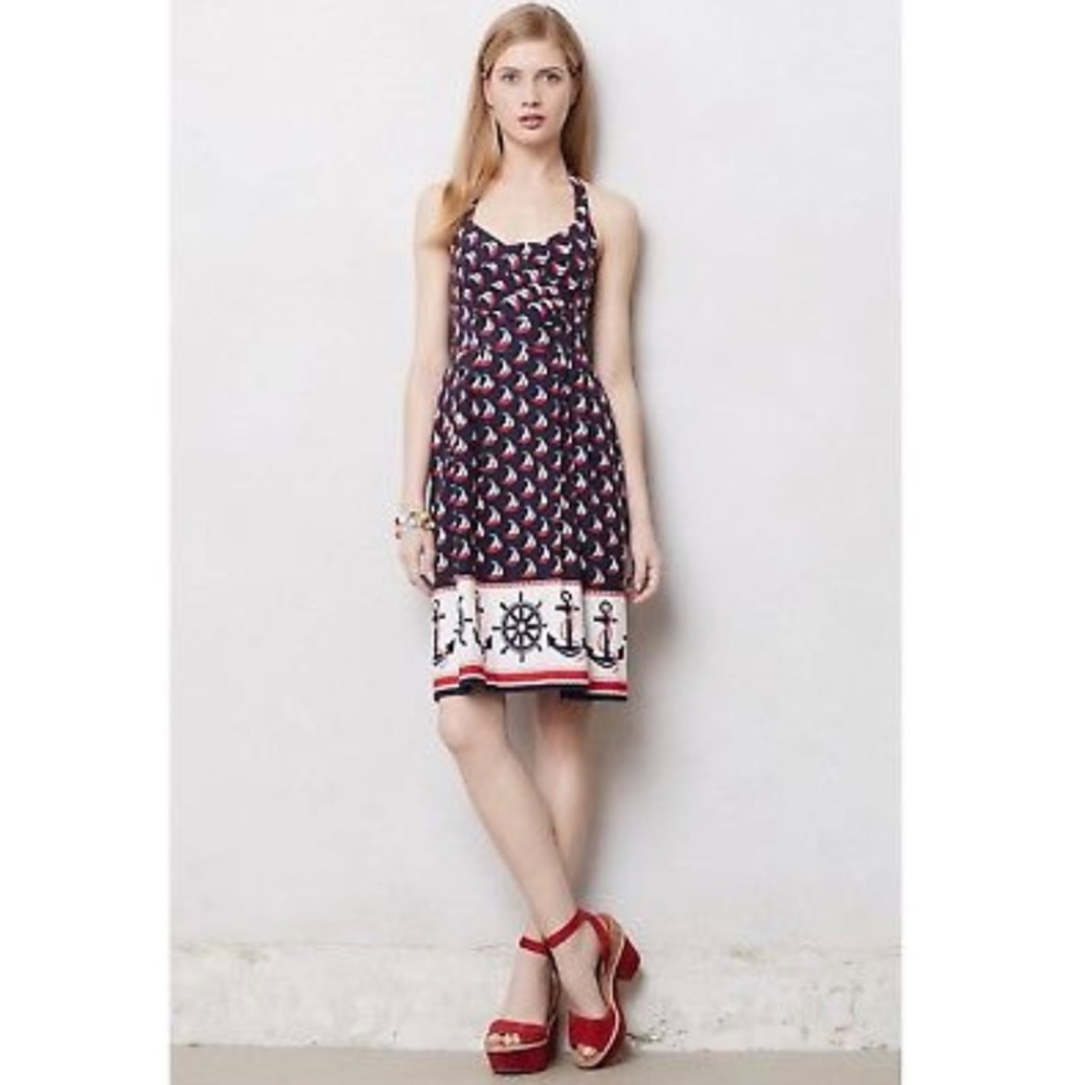 Anthropologie “Windward” Sailboat Dress